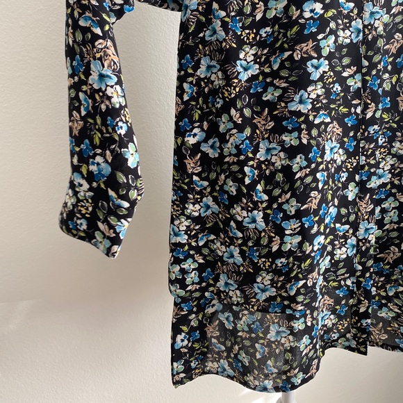 J Jill floral button down blouse/tunic - Picture 5 of 11